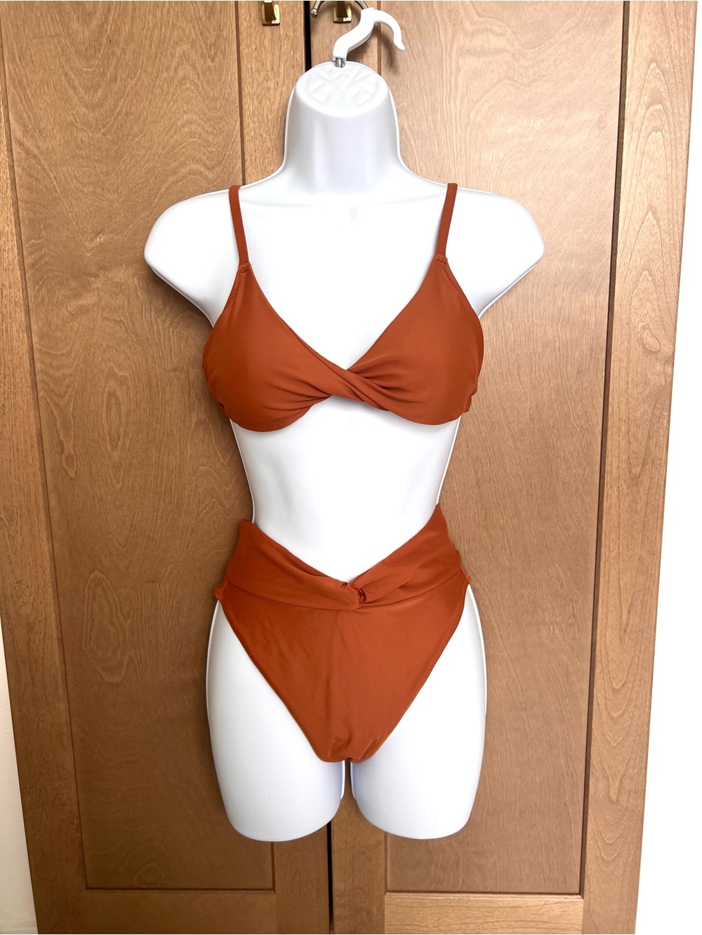 Aerie Rust Twist-Front Bikini Set